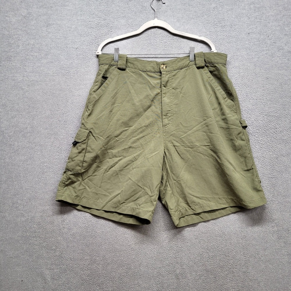 The North Face Men Shorts 36 Olive Nylon Cargo Button 10" Inseam